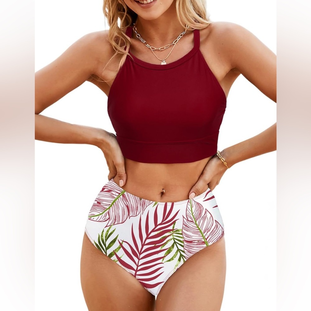 NEW Herseas High Neck High Waisted Bikini